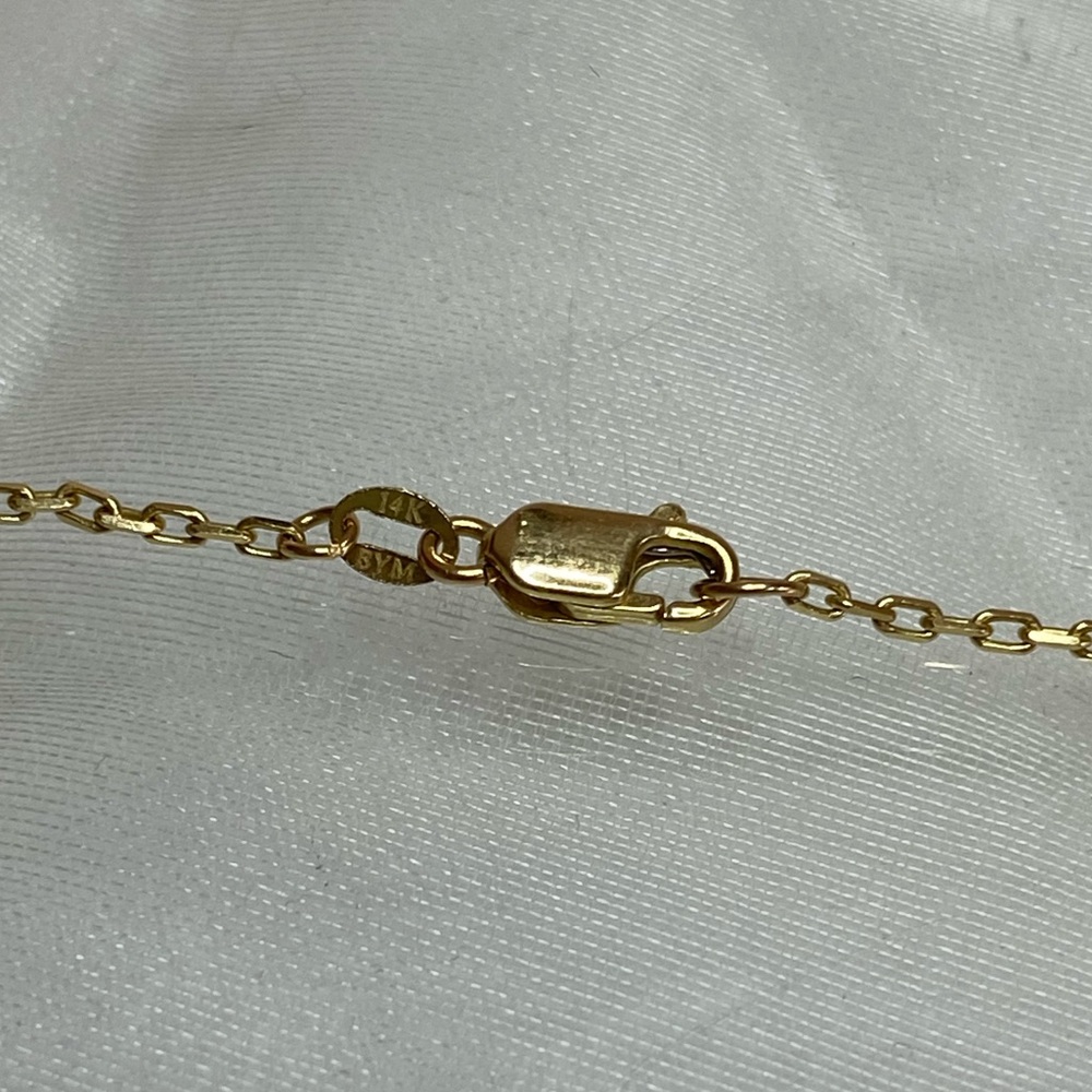 14K YELLOW GOLD small paperclip link chain REAL GOLD 18” - Picture 9 of 13
